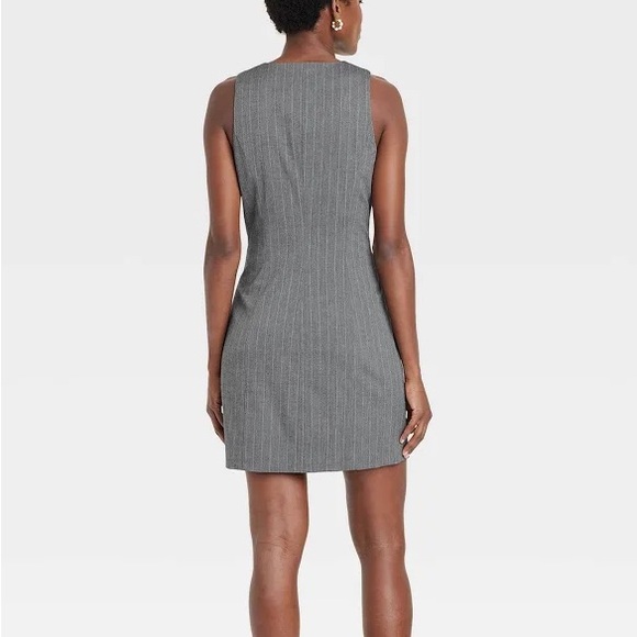 Pinstripe Tailored Vest Dress - Picture 9 of 9